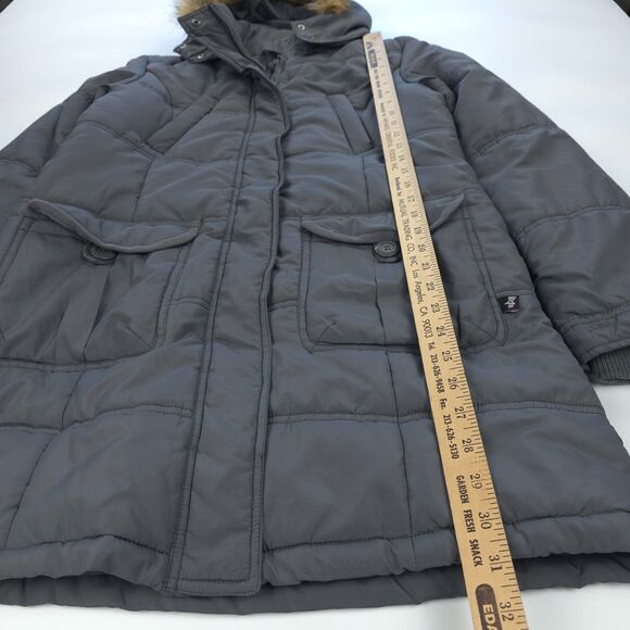 ALPHA INDUSTRIES Madison Vegan Fur Parka Puffer Jacket Military Cargo Gorpcore - Picture 5 of 15